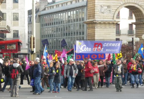 Syndicat "FO Cermex mtallurgie"  la manifestation de Dijon contre la rforme des retraites