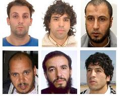 Plusieurs accuss des attentats du 11 mars 2004  Madrid : Emilio Suarez Trashorras, Jamal Zougam, Rabei Osman, Hasan al Haski, Youssef Belhadj et Abdelmajid Bouchar