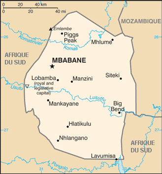 carte du swaziland