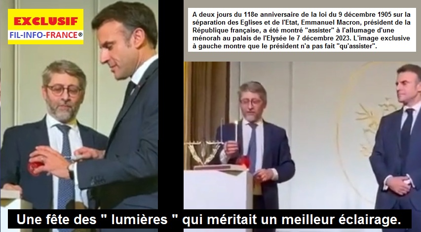 Loi du 9 dcembre 1905 sur la sparation des Eglises et de l'Etat ; Emmanuel Macron, Hanouka  l'lyse, date 7 dcembre 2023