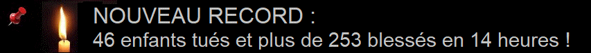 46 enfants tu�s en 14 heures de bombardements � Gaza